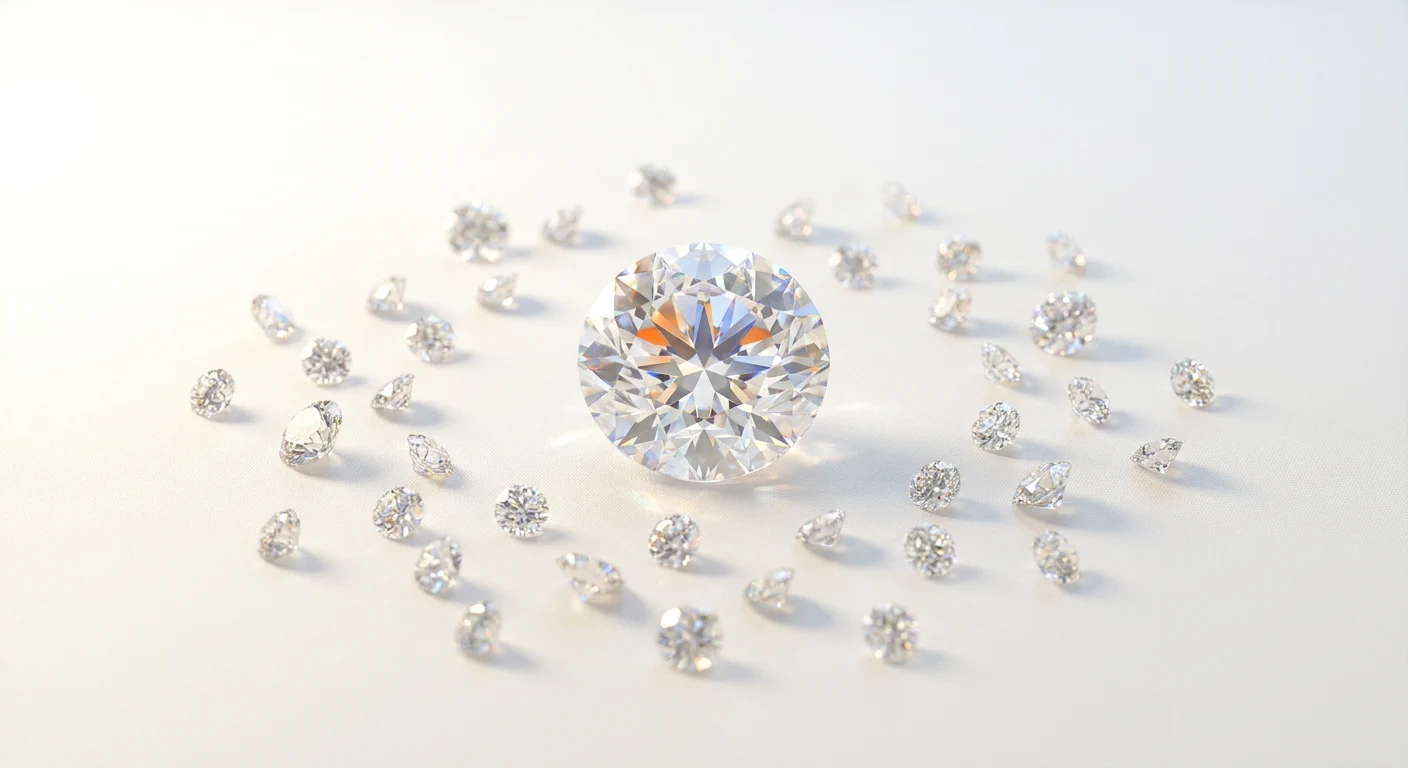 Loose diamonds and tanzanite