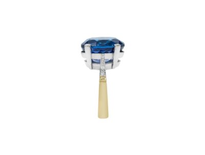 Oval Tanzanite Two-Tone Ring - Image 2