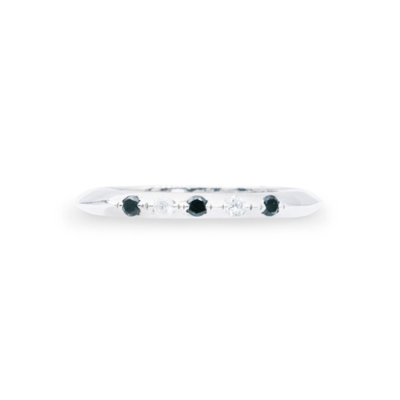 Black And White Gold Diamond Ring