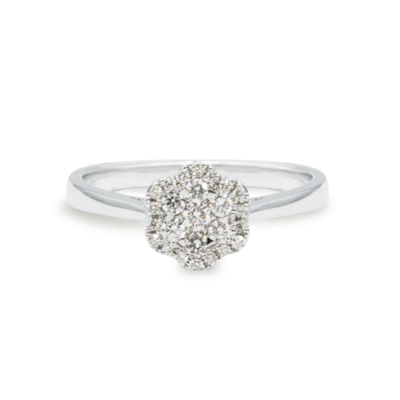Diamond Flower Shaped Ring