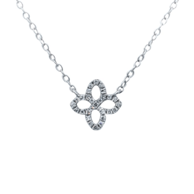 Diamond Flower Shaped Pendant