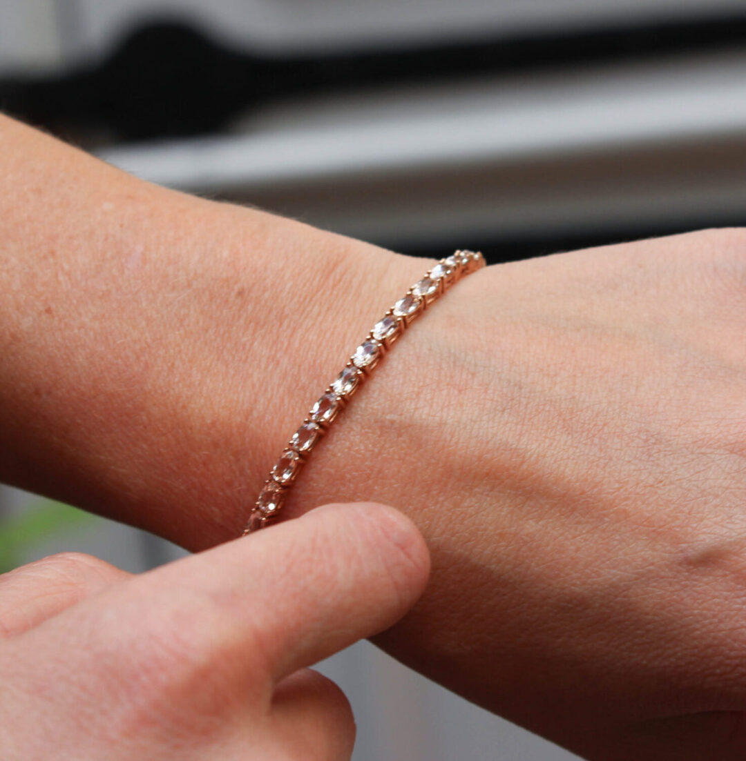 rose gold tennis bracelet