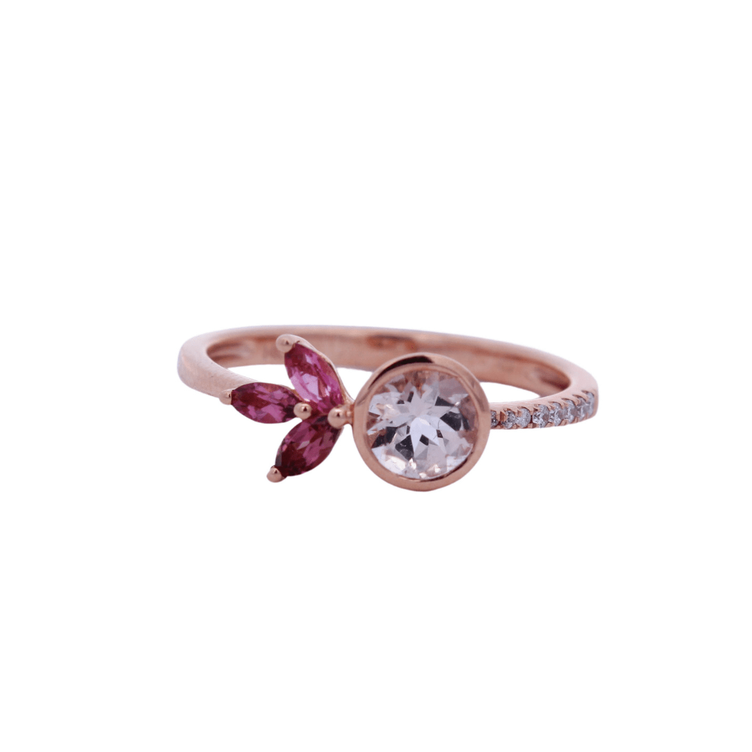morganite-floral-ring