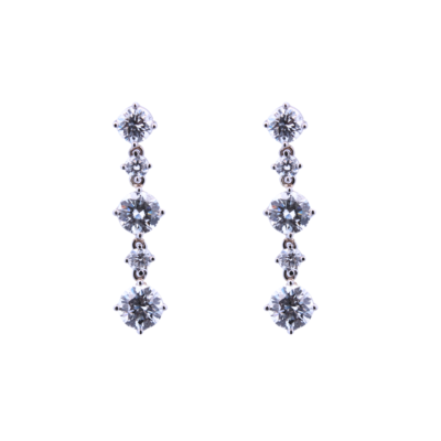 Platinum Diamond Drop Earrings