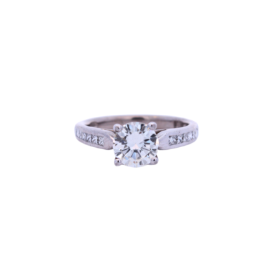 18K White Gold Diamond Engagement Ring