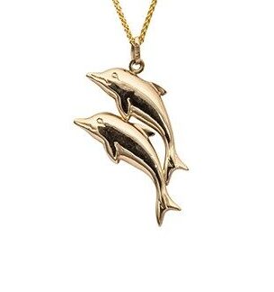 dolphins gold pendant