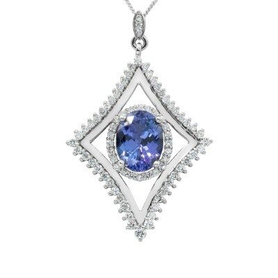 Tanzanite and Diamond Southern Star Pendant