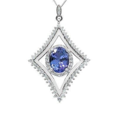 Tanzanite and Diamond Southern Star Pendant