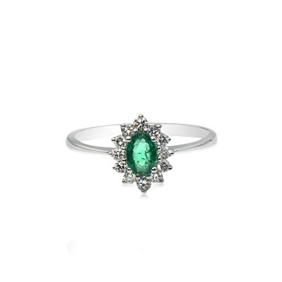 Emerald and Diamond Ring