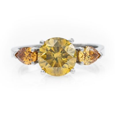 Fancy Yellow Diamond Triptych Ring- Sunshine Symphony